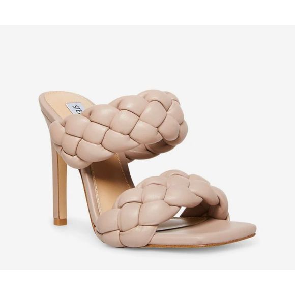 Steve Madden Blush Braided High Heel Sandals - Picture 1 of 6